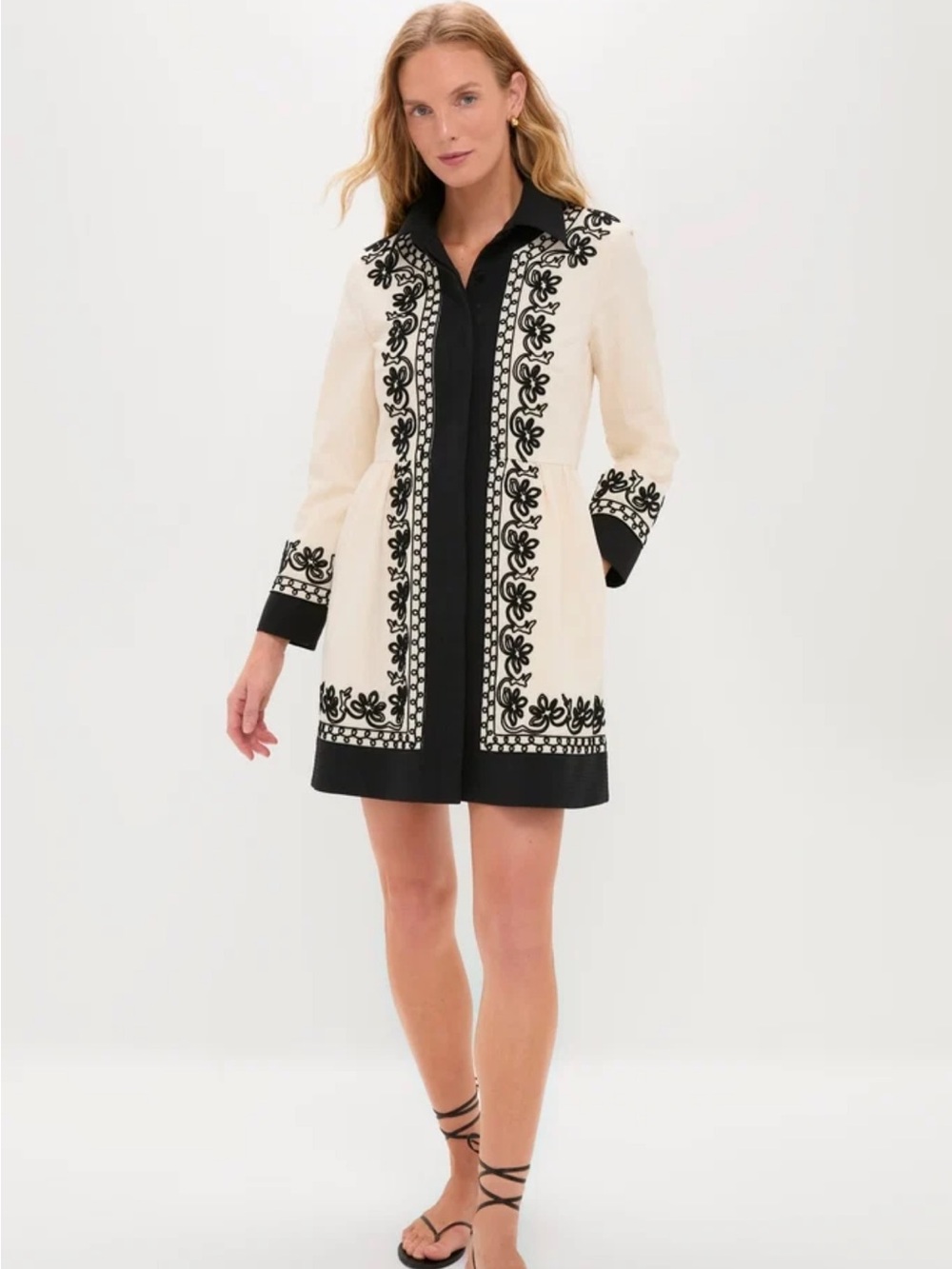 NWT Tuckernuck Soutache Cotton Long Sleeve Mini Chloe Dress